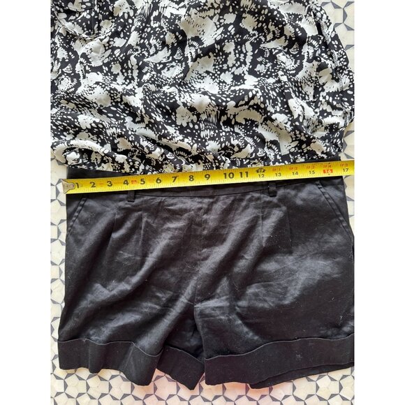 INC International Concepts Black & White Silk Romper Size 6 With Button Details - Picture 15 of 16